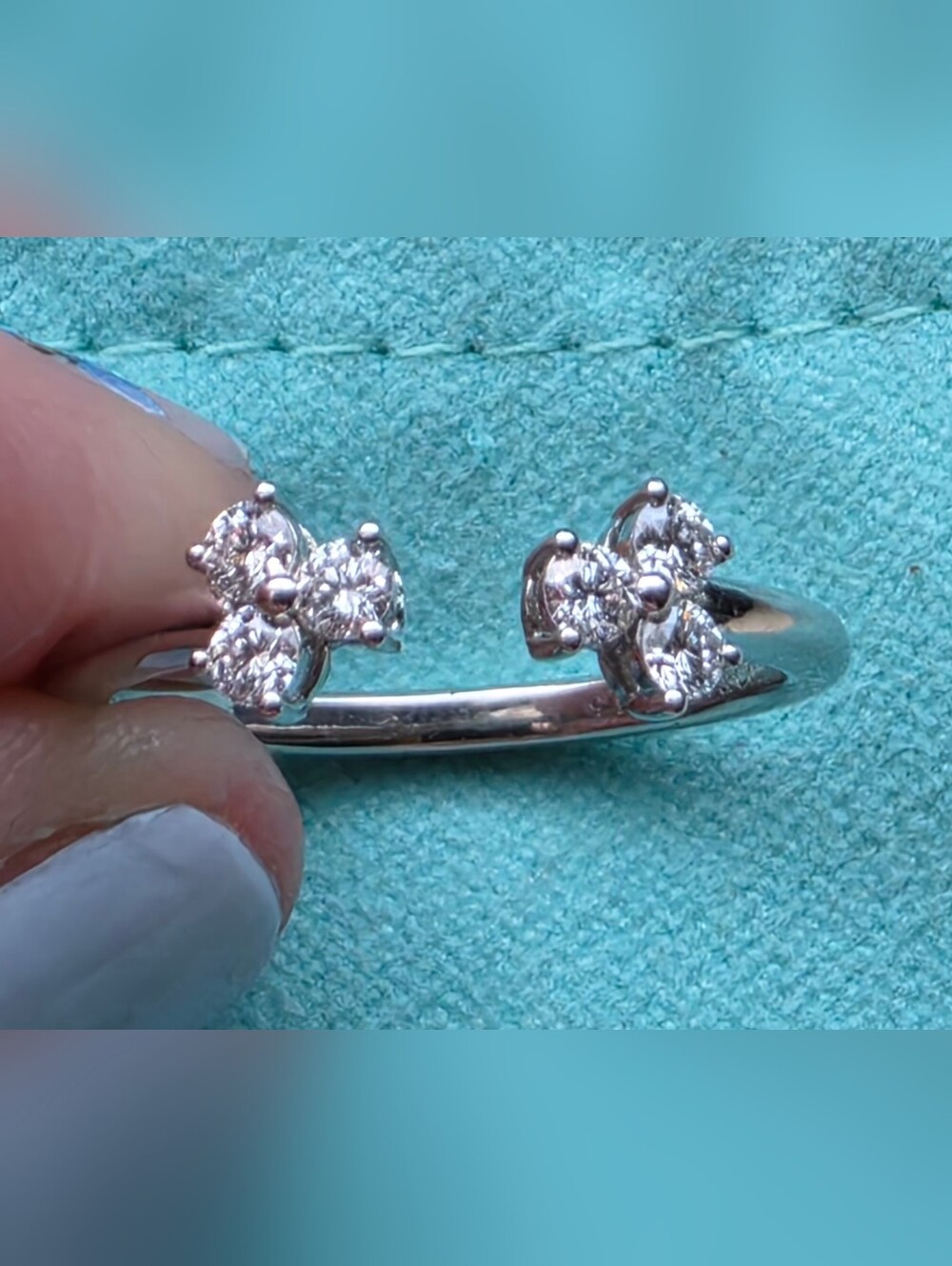 Tiffany & Co. Aria Diamond Platinum Ring Size 7